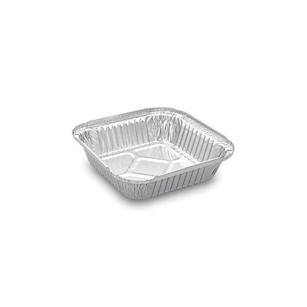 Schale (ALU) eckig 158 x 158 x 34 mm 560ml – 100 Stück