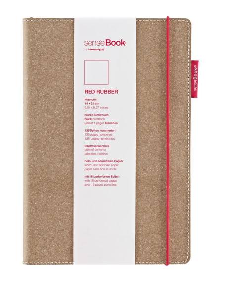 senseBook RED RUBBER A5 blanko, M, 135 Seiten beige TRANSOTYP 75020500