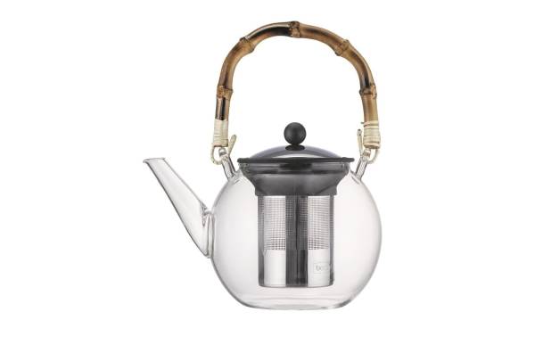 Bodum Teebereiter Assam Bambus Henkel 1 l, Transparent