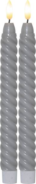 LED Dinner Kerze 2er Pack Flamme Swirl