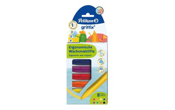 Pelikan griffix Wachsmaler, wasserfest, 8er Kartonetui