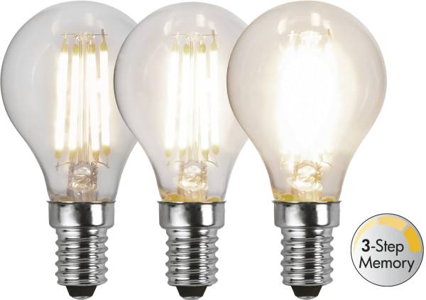 LED Leuchtmittel E14 P45 Klar 3-step