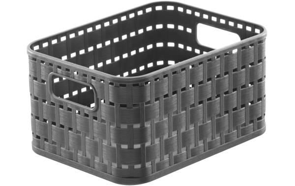 Rotho Aufbewahrungskorb Country 18.3 x 13.7 x 9.8 cm, Anthrazit