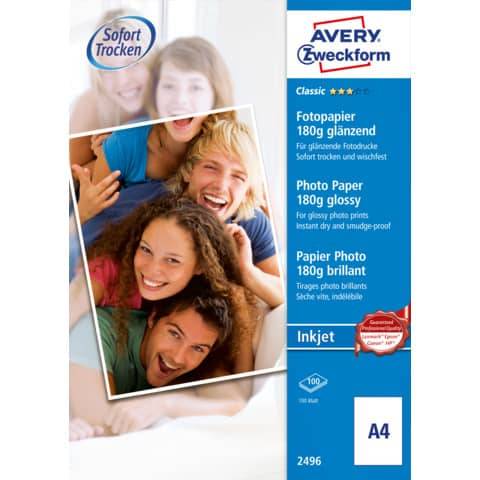 AVERY ZW. Zweckform Inkjet-Foto-Papier, DIN A4, 180 g/qm, weiß