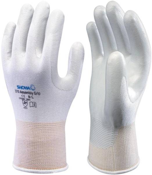 Feinstrickhandschuh Showa 370 Assembly Grip White