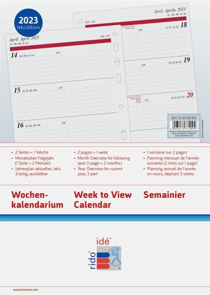 Wochenkalender Timing 1 2024 148 x 208mm, 1W/2S IDÉ 65910003