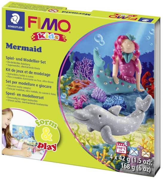 FIMO kids Modellier-Set Form & Play 'Mermaid', Level 3