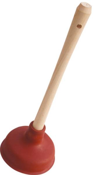 York Saugglocke für Abflüsse (Pömpel) mit Holzgriff, Ø 14,5 cm/ Griff: 32 cm