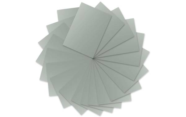 URSUS Tonzeichenpapier 50 x 70 cm, 130 g/m², 10 Blatt, Silber matt