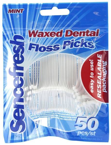 Sencefresh Zahnseide Sticks Mint 50er gewachst