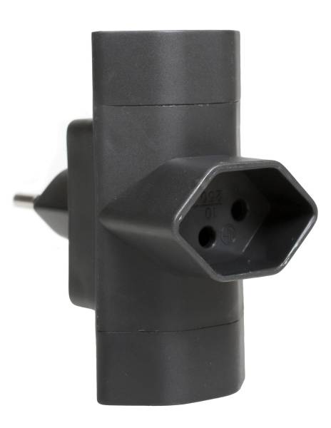Abzweigstecker 3xT13, schwarz