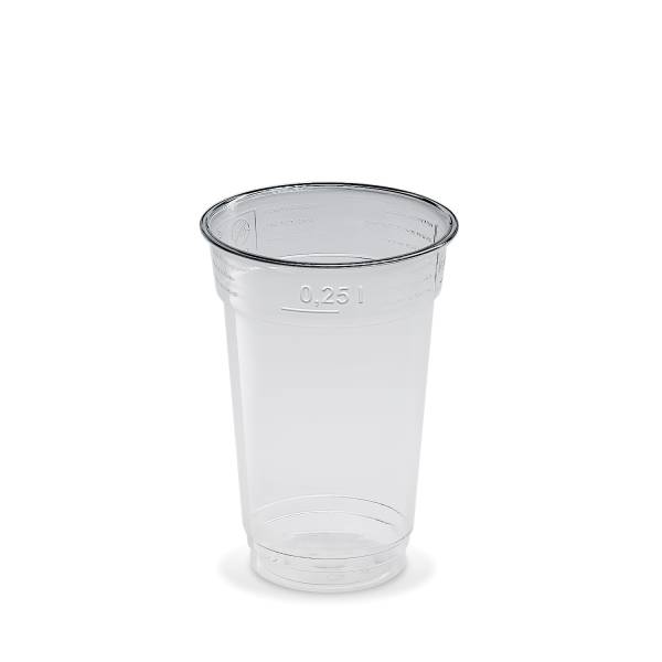 Becher (PET) glasklar 78mm 0,25L – 50 Stück