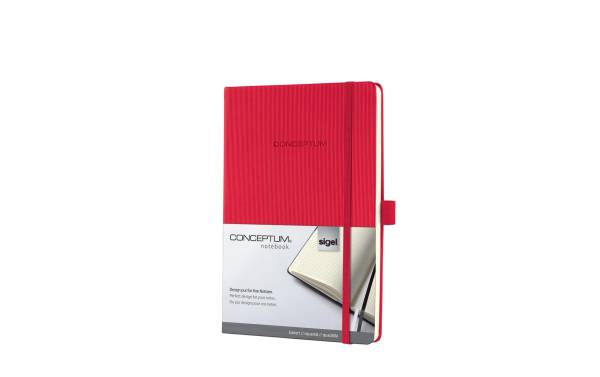 Sigel Notizbuch Conceptum A5, Kariert, Rot