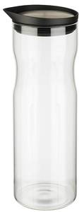 APS Glaskaraffe mit Deckel, 1,2 Liter, Glas/Edelstahl