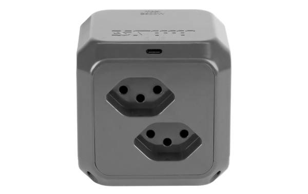 STEFFEN Steckdosenwürfel CUBE 8x T13 + 1x USB-C PD 18 W, Anthrazit