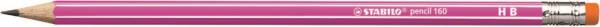 Bleistift 160 mit GummiHB pink STABILO 2160/01HB