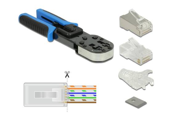 Delock Werkzeugset RJ45 Crimp&Cut Werkzeugset