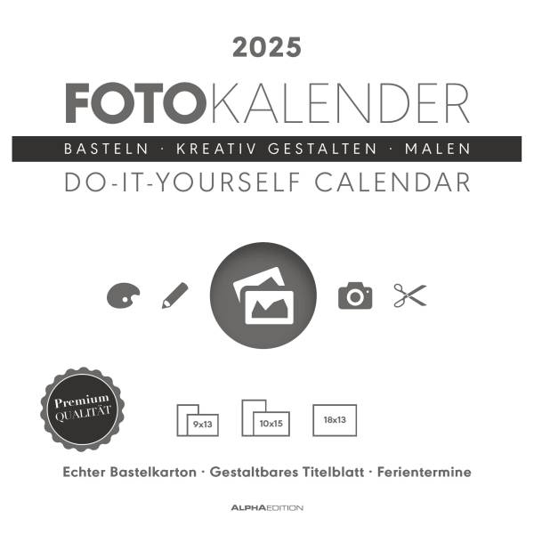 ALPHA EDITION Bastelkalender 2025 104192 weiss 21x22cm