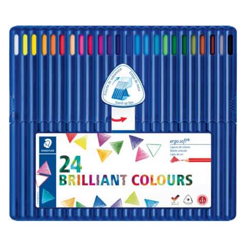 STAEDTLER Dreikant-Buntstift ergosoft, 24er Etui