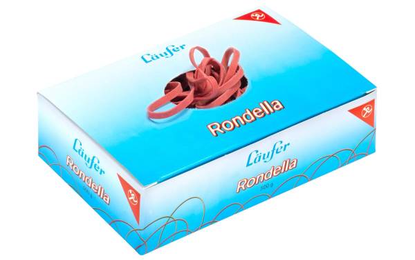 Läufer Gummibänder RONDELLA im Karton, 80 x 4 mm, 500 g