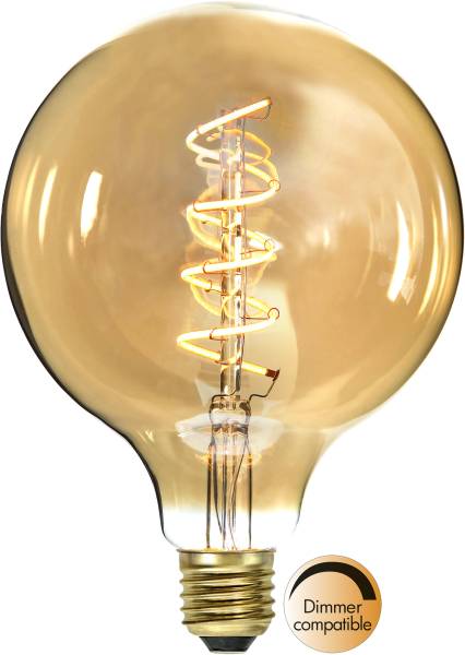 LED Leuchtmittel E27 G125 Decoled Spiral Amber