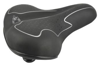 FISCHER Touren-Fahrradsattel Elastomer, schwarz/weiß