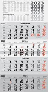 rido idé Wandkalender "4-Monatskalender quattroplan 2", 2024