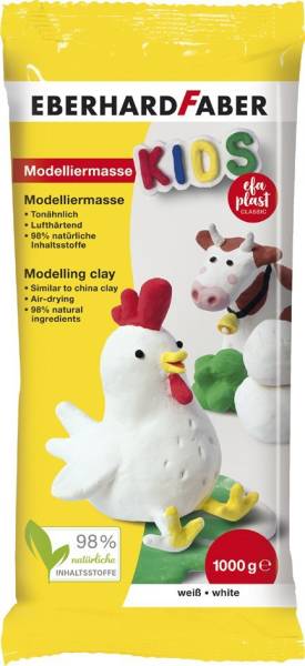 EBERHARD FABER Modelliermasse EFA Plast KIDS, weiß