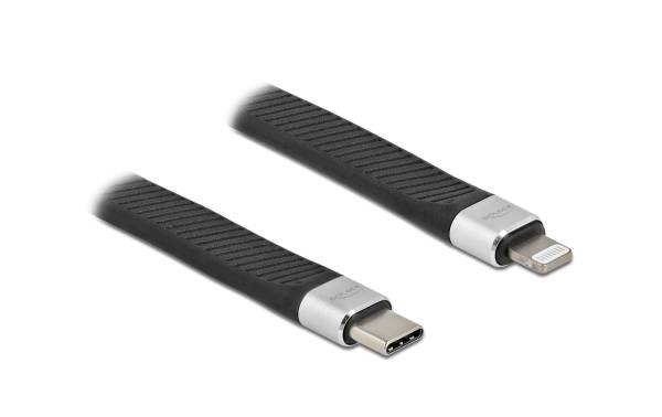 Delock USB-Ladekabel FPC Flachbandkabel USB C – Lightning 0.13 m