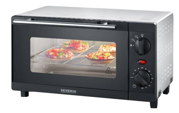 SEVERIN Back- und Toastofen TO 2052, 800 W, schwarz-silber