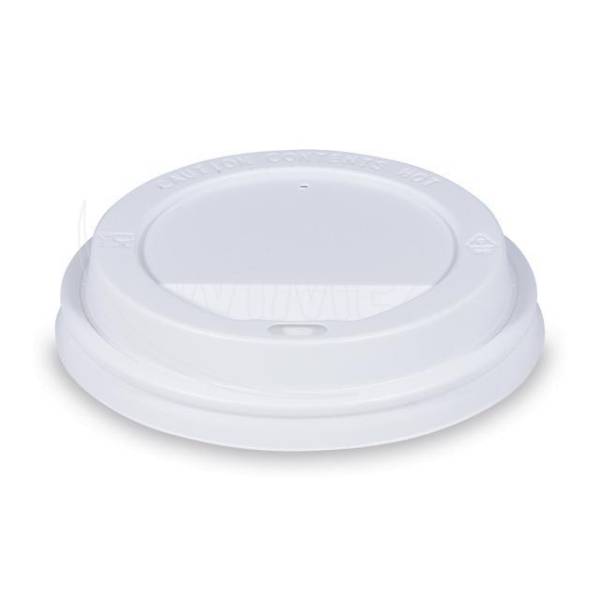 Domdeckel (PS) weiß 90mm – 100 Stück