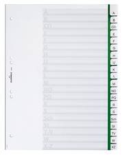 DURABLE Kunststoff-Register, PP, Stärke: 0,12 mm, 20-teilig