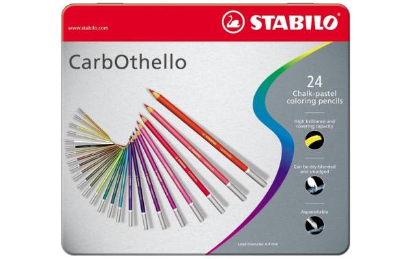 CarbOthello Pastellkreidestift 24 Farben STABILO 1424-6