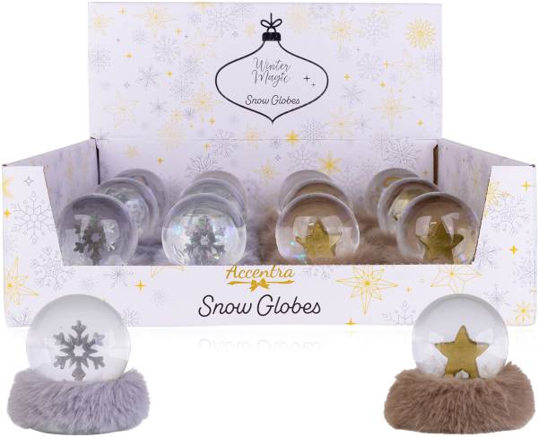 ACCENTRA Schneekugel 3060157 WINTER MAGIC, 2 assortiert