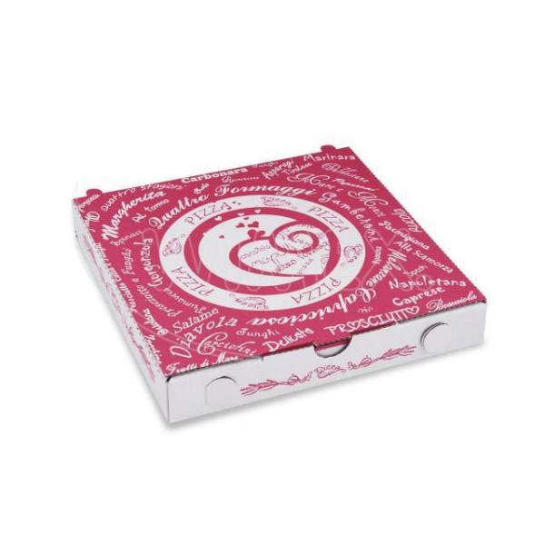 Pizzakarton aus Mikrowellpappe 20 x 20 x 3 cm – 100 Stück