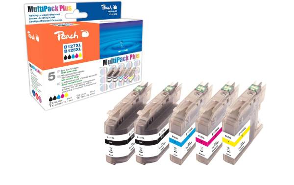 Peach Tintenset Brother LC-127XL C, M, Y, 2x BK