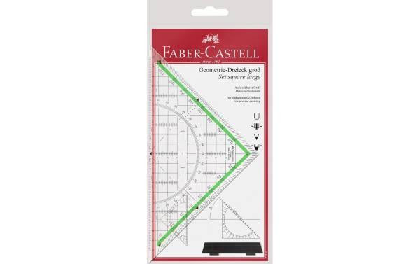 FABER-CASTELL Geodreieck BK 1 groß, mit Griff