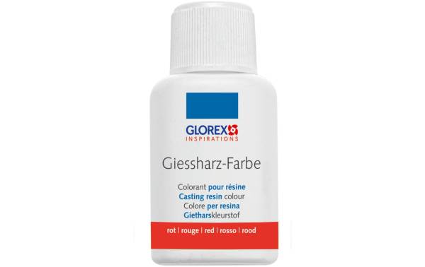 Glorex Farbpigmente Giessharz Farbe 20 ml, Rot