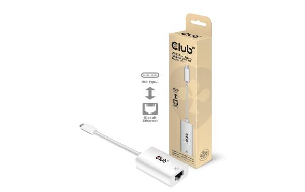 Club 3D Adapter USB 3.2 Type-C – RJ-45 USB Type-C – RJ-45