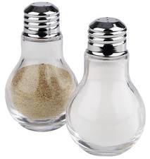 APS Salz- und Pfefferstreuer, 2er-Set, Glas/Edelstahl