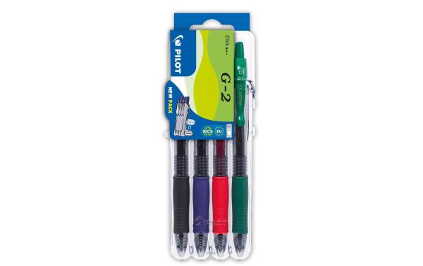 PILOT Gelschreiber G2 07 Set2Go, 4er Etui