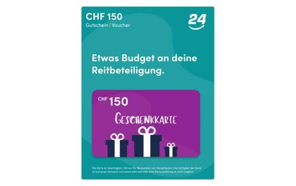 horsedeal24 Online-Geschenkgutschein CHF 150.–