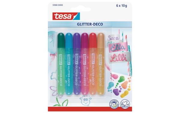 Glitter Deco Candy Colors 6x10g 6 Stück TESA 599880000