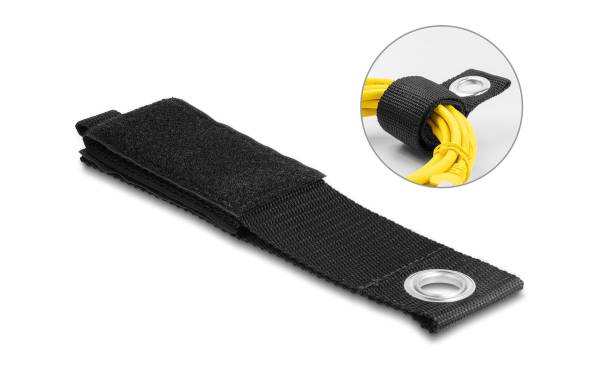 Delock Klettkabelbinder Schwarz 435 mm x 50 mm