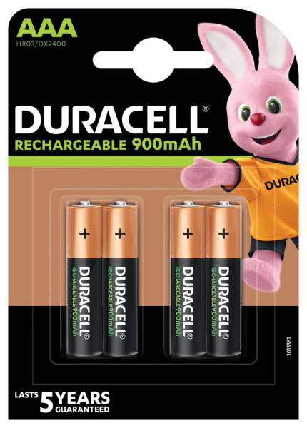 Recharge Ultra PreCharged AAA, 850 mAh, 1.2V 4 Stück DURACELL DX2400