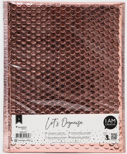 I AM CREATIVE Geschenktasche Let`s Organize MAA4088.078 metallic Kupfer 3 Stück