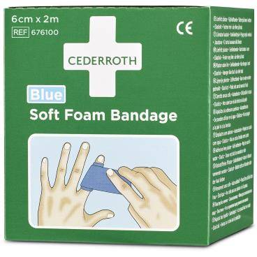 CEDERROTH Pflaster &quot;Soft Foam Bandage&quot;, selbsthaftend, blau