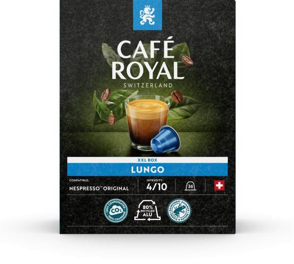 Kaffeekapseln Alu Lungo 36 Stück CAFEROYAL 10165289