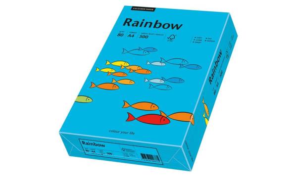 Rainbow Papier FSC A4 80g, blau 500 Blatt PAPYRUS 88042740