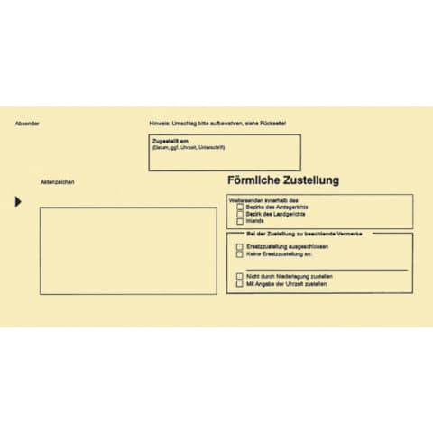 RNK Verlag Zustellungsumschlag, DIN lang, ohne Fenster, gelb